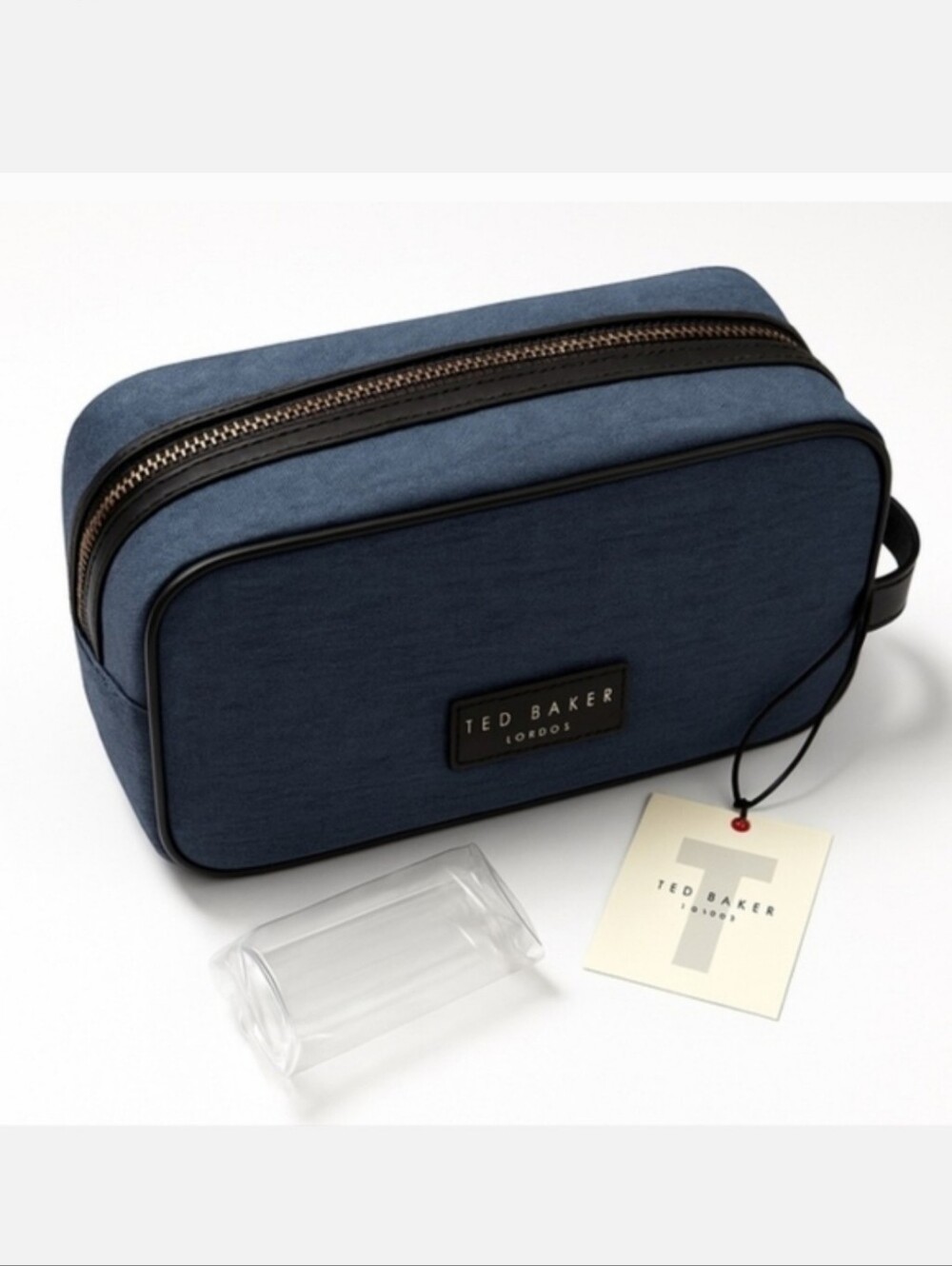 Ted Baker London Toiletry Bag Blue W/Bottles Men's NWT $39
